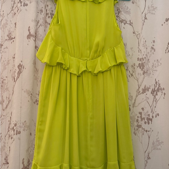 Prabal Gurung Vibrant Green Ruffle Dress - Picture 2 of 3